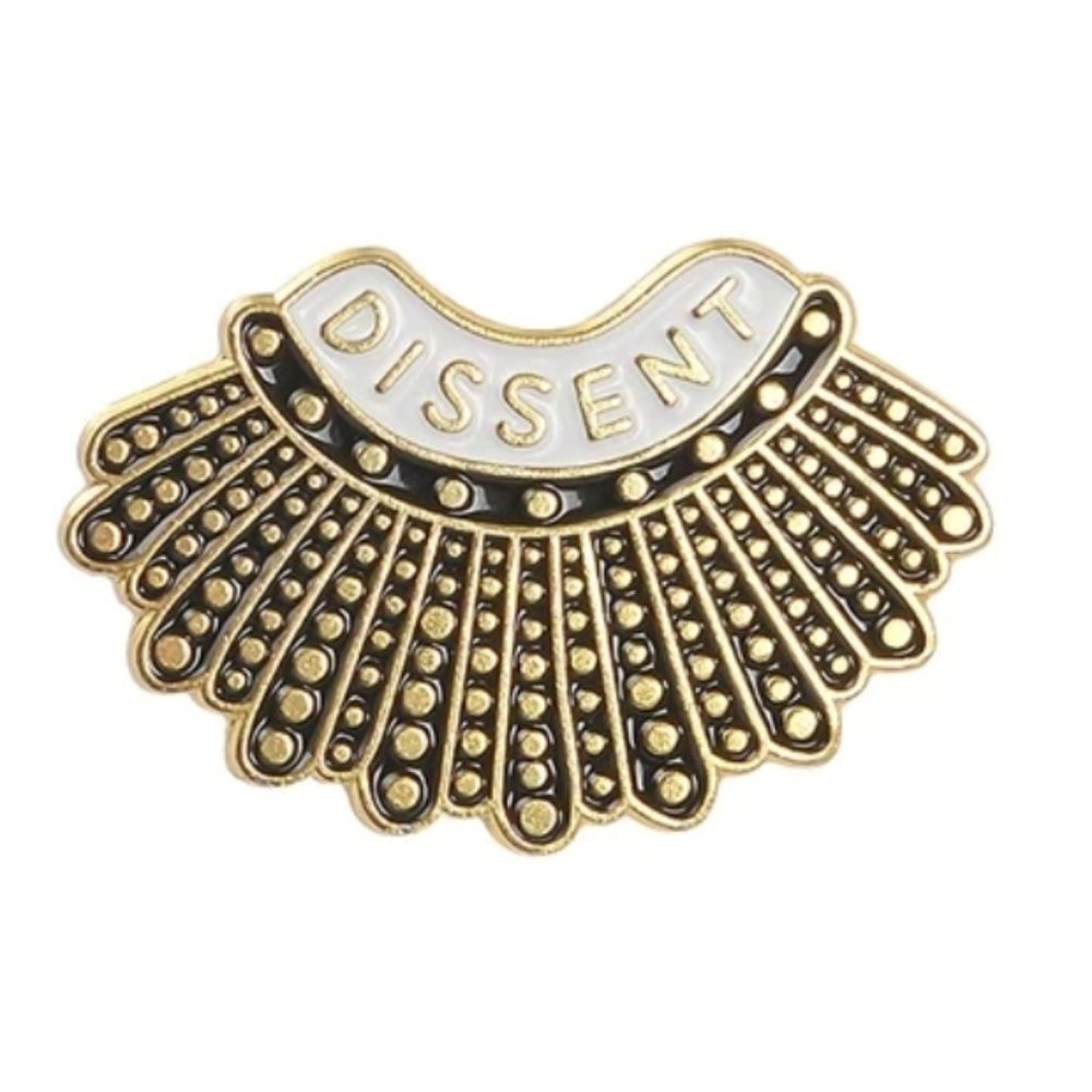 4/$25 Dissent Ruth Bader Ginsburg RBG Enamel Pin